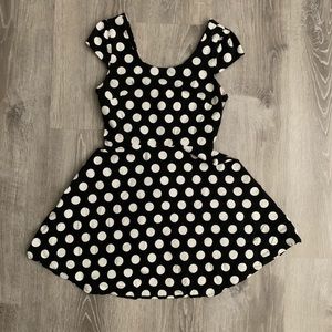 Mini polka dot cap sleeve dress⚪️⚫️